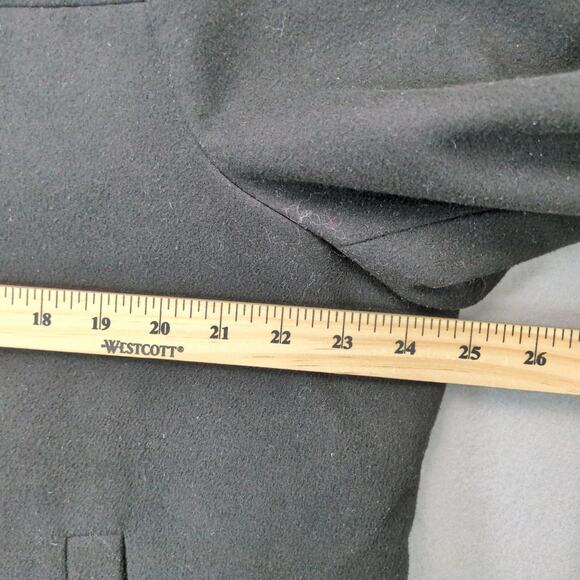 Old Navy Black Pea Coat Women's XL Concealed Buttons Flannel Boxy Retro Mod - Picture 8 of 10